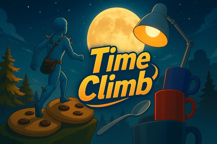 The Time Climb Meta Horizon world game cover by Final Boss Creative.